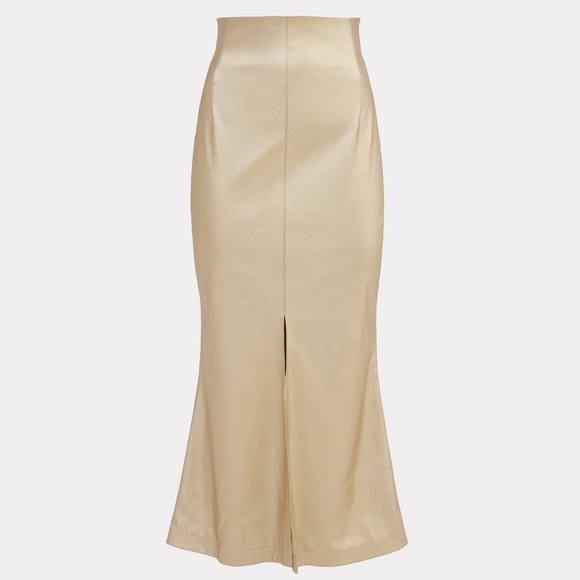 Julia Allert Dresses & Skirts - High-Waisted Cream Pencil Skirt with Front Slit